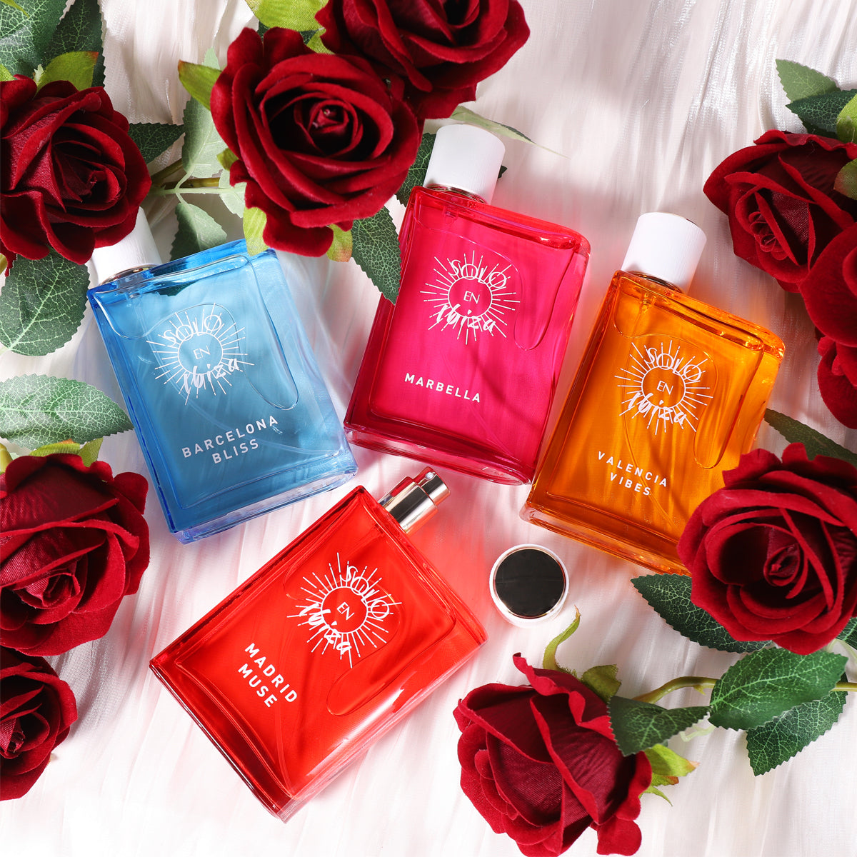 Solo En Ibiza Women's 3.4oz Eau De Parfum Spray Perfume for Women Vaporisateur Natural Spray 4 Flavors Each Dily Used