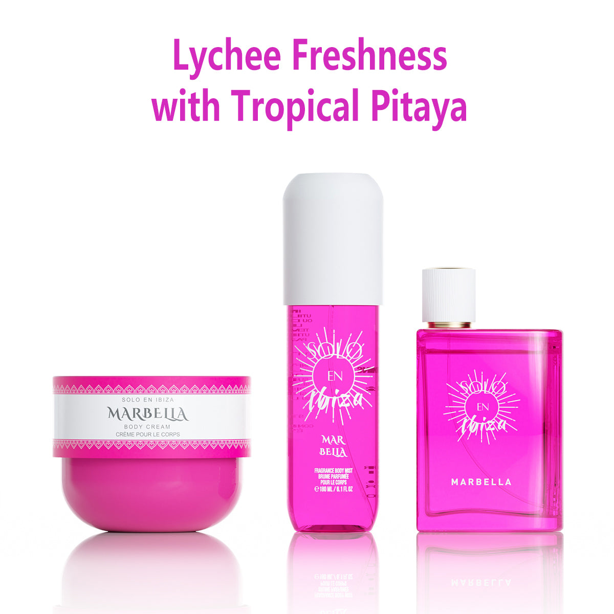 Marbella Bundle Perfume 3.4 oz + Body Mist 6.1 oz + Body Cream 8 oz