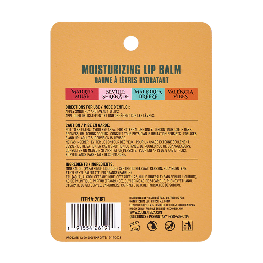 PRESALE- Moisturizing Lip Balm Set 4pk