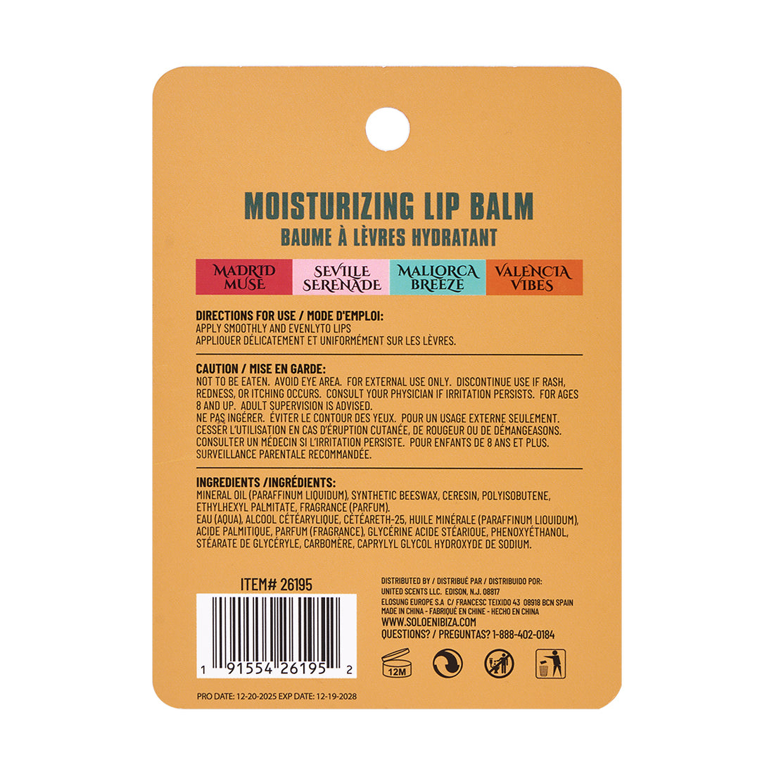 PRESALE-  Moisturizing Lip Balm 4pk