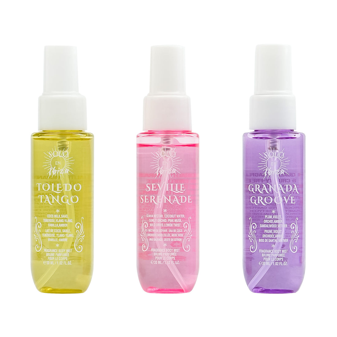 Body Mist Gift Set Granada Groove, Toledo Tango, Seville Serenade