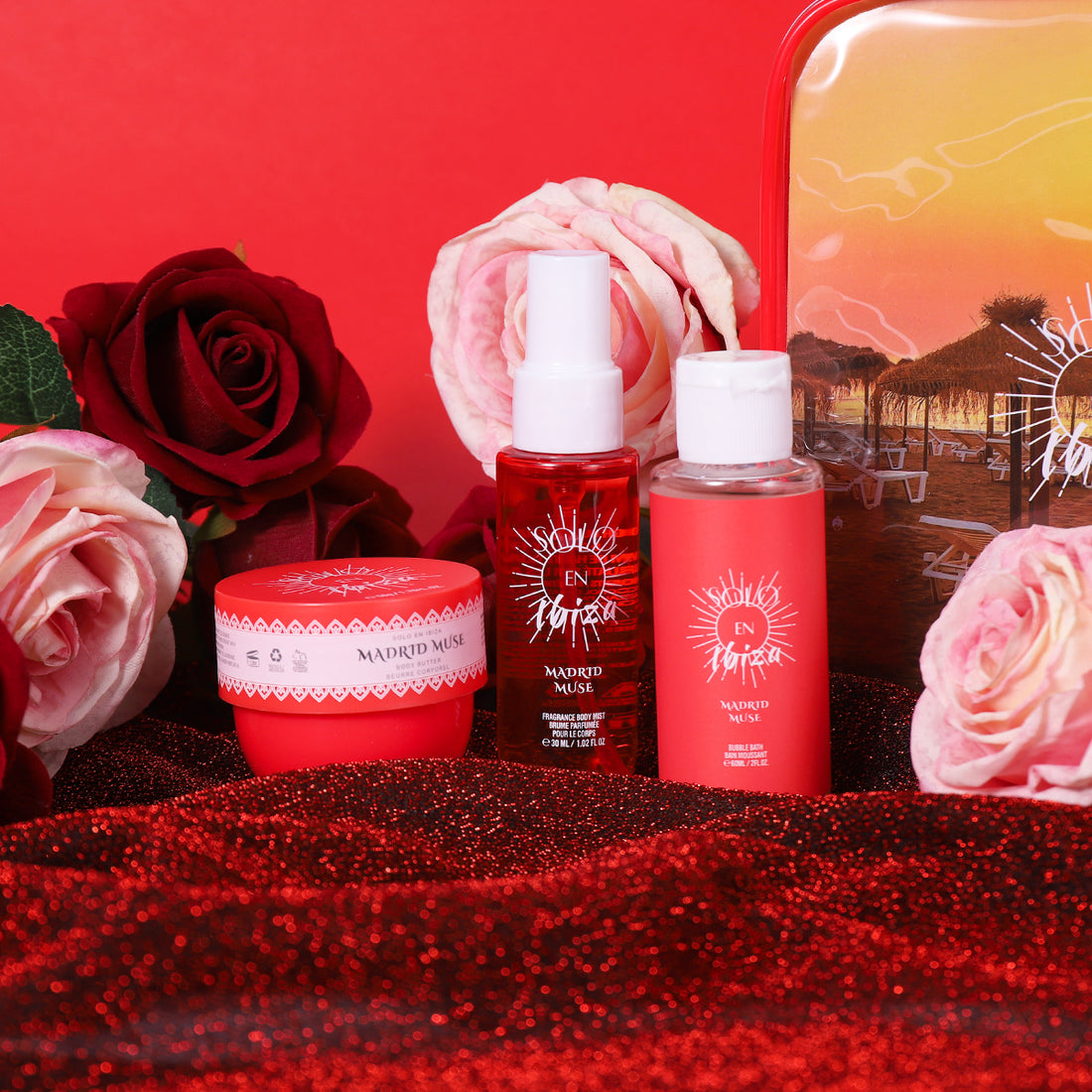 Solo En Ibiza Madrid Muse Bath & Body Travel Set - Luxurious Hydration on the Go