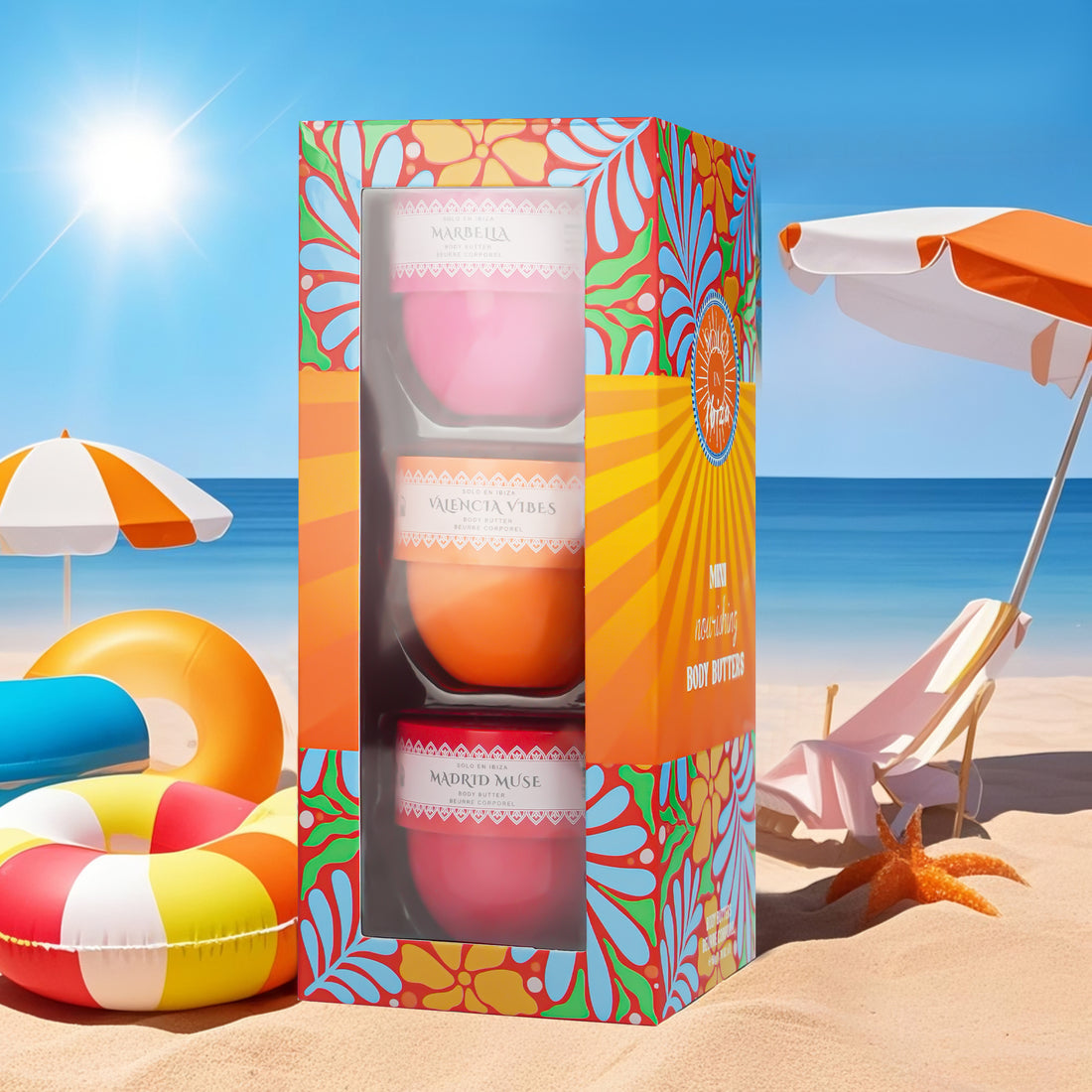 Solo En Ibiza 3pcs Body Butter Set 50g/1.76.oz MADRID MUSE, VALENCIA VIBES, MARBELLA Scents