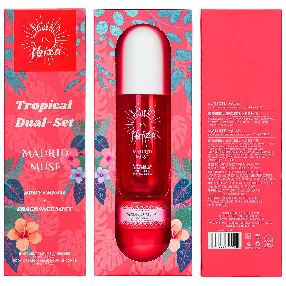 Madrid Muse - Body Mist & Cream Tropical Dual-Set – Soloenibiza