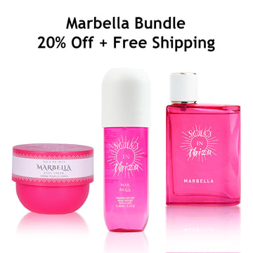 Marbella Bundle Perfume 3.4 oz + Body Mist 6.1 oz + Body Cream 8 oz