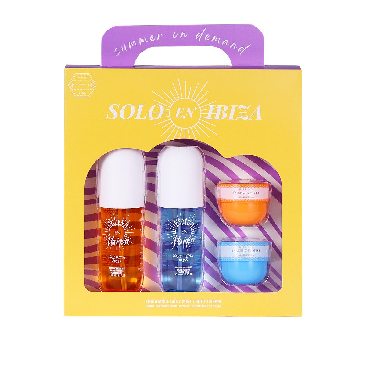 Body Mist & Cream Gift Set Valencia Vibes, Barcelona Bliss